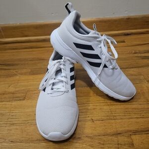 Adidas White Logo Mesh Lace Up Athletic Running Workout Sneakers Men's Size 6
